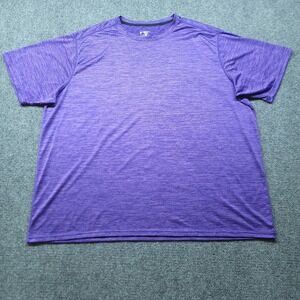 Liberty Pro Mens 3XL Purple Space Dye Performance T-Shirt Short Sleeve Athletic